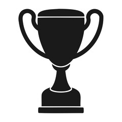 Simple black silhouette of a trophy
