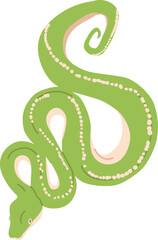Naklejka premium Cartoon terrarium snake vector illustration