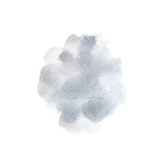a gray watercolor on white