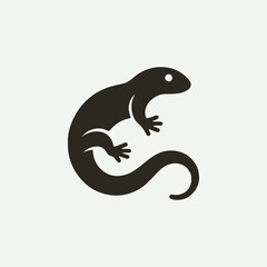 Minimalist lizard logo