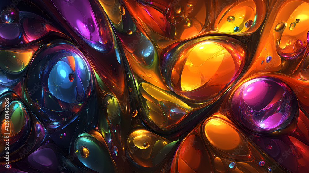Wall mural high definition abstract wallpaper with colorful patterns and textures for digital backgrounds