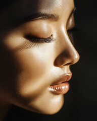 close up portrait of a young woman