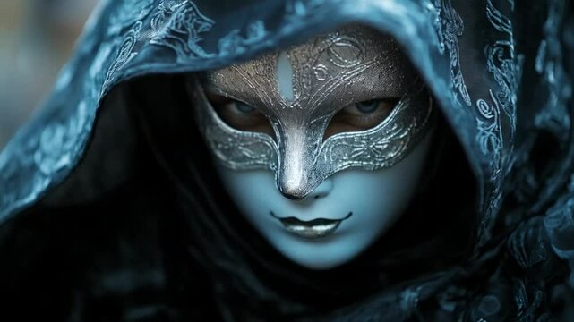 The masked woman danced gracefully at the masquerade ball, captivating everyone with her mysterious allure.