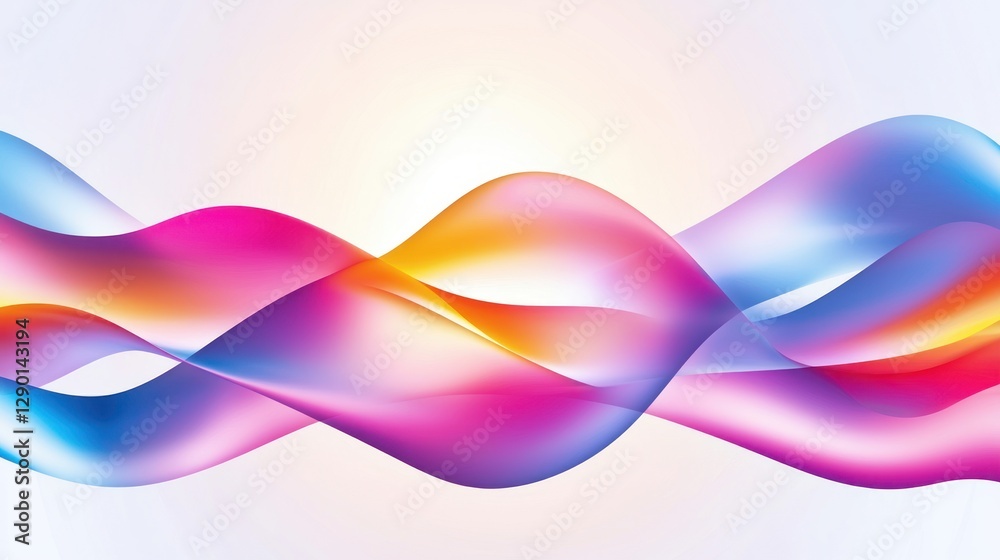 Poster Elegant Abstract Wave Design with Vibrant Colors and Smooth Gradient Flow for Modern Backgrounds and Artistic Compositions