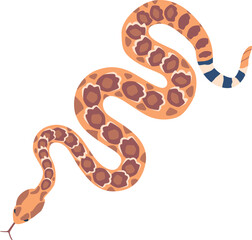 Cartoon exotic viper vector illustration