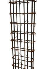 iron rod column structures for building isolated