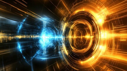 Obraz premium Vivid Geometric Shapes in Motion Background