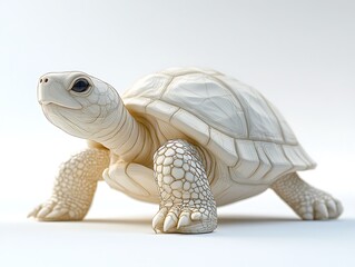 Intricate carved turtle figurine studio sculpture minimalist close-up