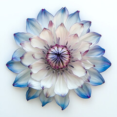 Fototapeta premium Elegant Blue and White Pincushion Flower