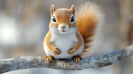 Playful squirrel enjoying a sunny day forest wildlife photography nature