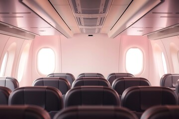 airplane seats background, professional quality, gentle and soothing