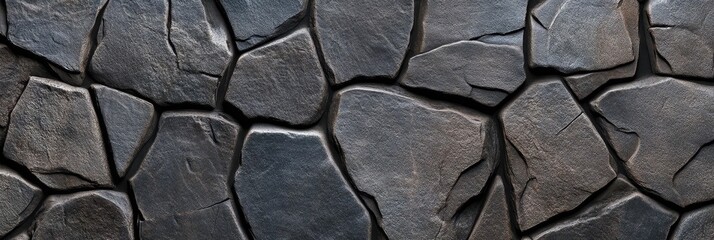 Fototapeta premium Dark Stone Wall Texture - Modern Architectural Design