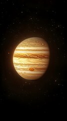Jupiter planet in space, cosmic background