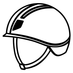 Pink helmet on vector art illustration 