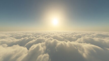 Naklejka premium High Altitude Sunrise Above Clouds