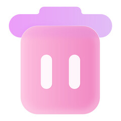 Glassmorphism PopUp Jelly Pink Purple UI Icon Sign and Symbol Design Illustrator Png Svg