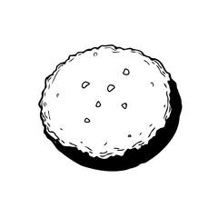 Monochrome Illustration of Simple Cookie