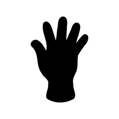 Hand Silhouette Graphic Element Illustration