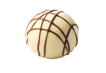 Fototapeta premium White round chocolate isolated on transparent white background, clipping path, pen tool.