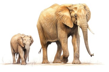 Obraz premium Elephant wildlife animal mammal.