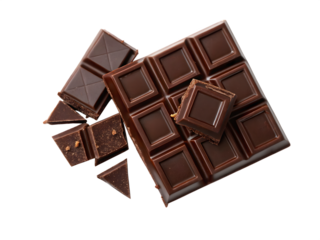 Delicious Dark Chocolate Bar  isolated on white background