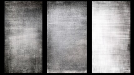 Abstract Textured Panels Displaying Gradients on Black Background