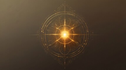 Minimalist abstract Thai Deva angel, celestial orbs floating, glowing ethereal form, soft golden light, modern Thai spiritual art, clean and symmetrical design, elegant and divine composition