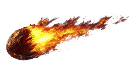 A meteor isolated on white background	

