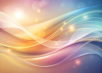 Obraz premium Abstract Wave Pattern with Glowing Lines. Colorful Background Design