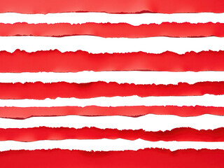 Torn red paper frame with a white blank center, perfect for creative designs, announcements, promotions, advertising, special offers, sales, and marketing materials.