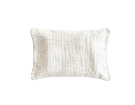 White linen pillow isolated on transparent background