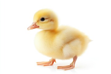 The Adorable Yellow Duckling Standing with its Paws Out
