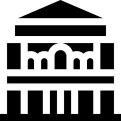 Fototapeta premium Flat vector icon of theatre masks representing comedy and tragedy, symbolizing the performing arts. A clean and minimal design perfect for drama, stage performances, cultural events, acting schools, a