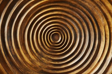 Fototapeta premium Golden Brown Concentric Circles Wall Decor