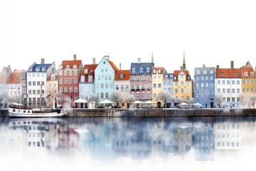 Fototapeta premium Copenhagen architecture waterfront cityscape.