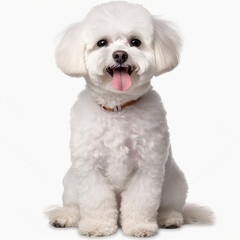 Fototapeta premium white poodle puppy