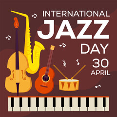 illustration design for celebrate international jazz day