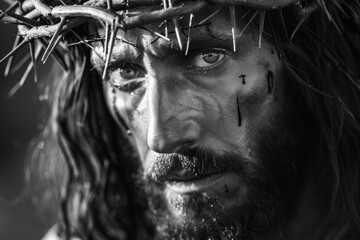 Close Up Portrait of Jesus Christ