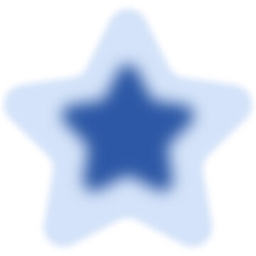 Blurred Gradient Cute Blue Star Y2K Modern Vector Element