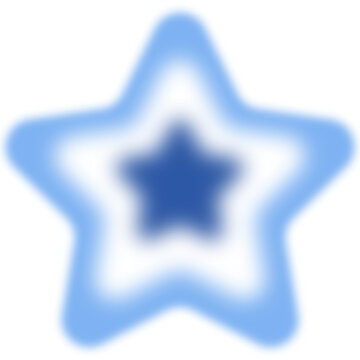 Blurred Gradient Cute Blue Star Y2K Modern Vector Element