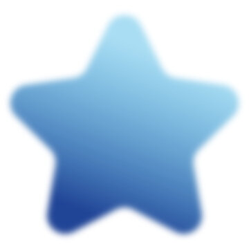Blurred Gradient Cute Blue Star Y2K Modern Vector Element