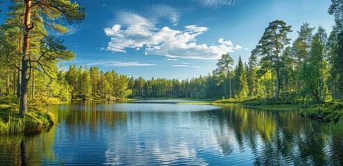 Tranquil Lake and Forest