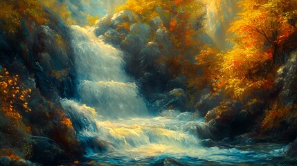 Fototapeta premium Lush Green Tropical Jungle with Sunlight Path