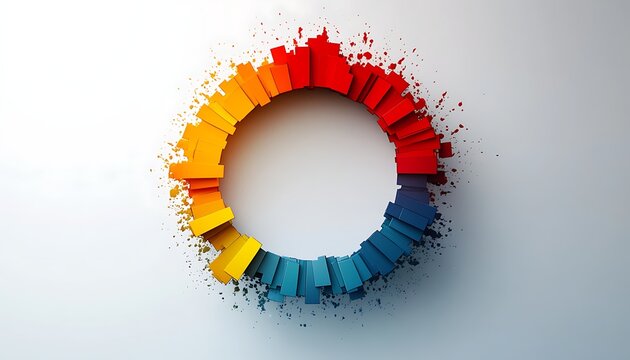 Colorful circle abstract background