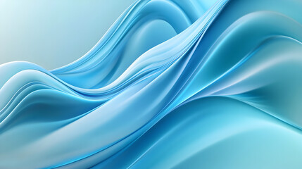 and turquoise abstract waves background with smooth curves and fluid design 