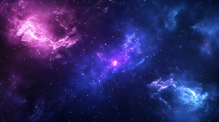 Fototapeta premium galaxy background with a deep navy and purple nebula scattered with tiny glowing stars 