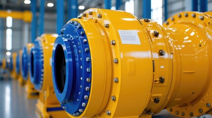 Industrial Machinery Components in Factory Setting