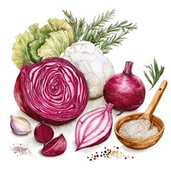 Colorful Winter Vegetables & Herbs