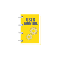 User Guide book. Flat vector stock illustration.