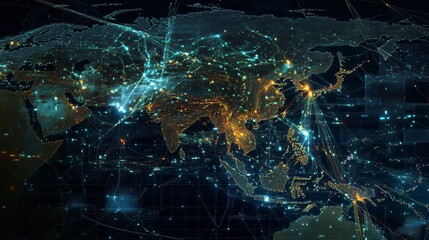 Global Network Connections Asia-Pacific Data Visualization